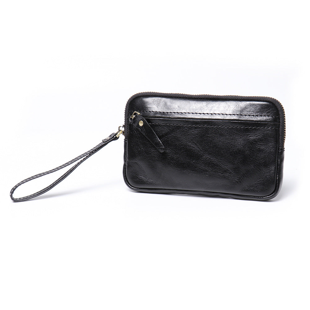 Vegetable Tanned Leather - Zipper Change Bag