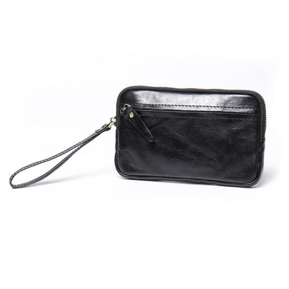 Vegetable Tanned Leather - Zipper Change Bag