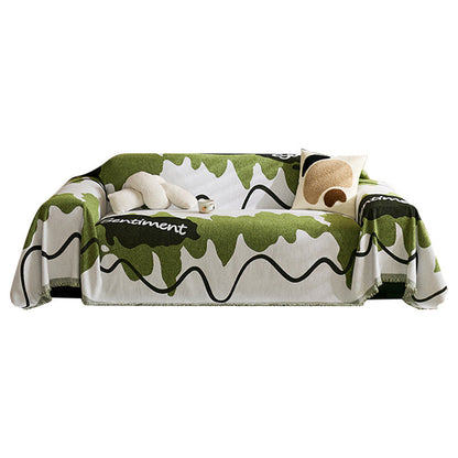 Home Decor Blanket-Wander Chenille - Green