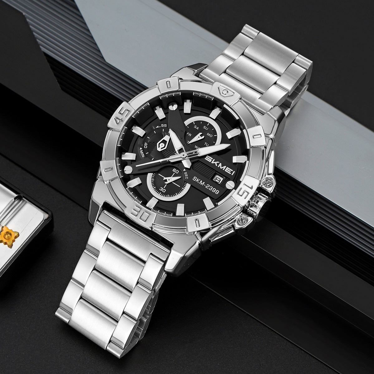 SKMEI-Fashion Business Men's Waterproof Quartz Watch-2399