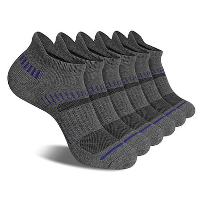 5 Pairs Pack-Men's black and white short boat socks