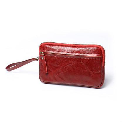 Vegetable Tanned Leather - Zipper Change Bag
