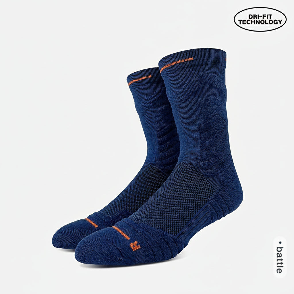 5 Pairs Pack-Men's Sweat Towel Bottom Sports Stockings.