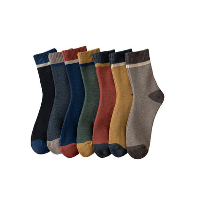 5 Pairs Pack-Winter color matching tube socks