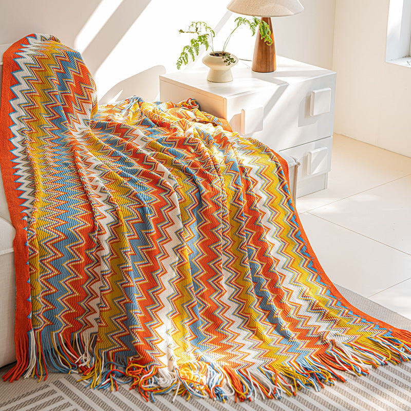 Home Decor Blanket-Orange Tangerine