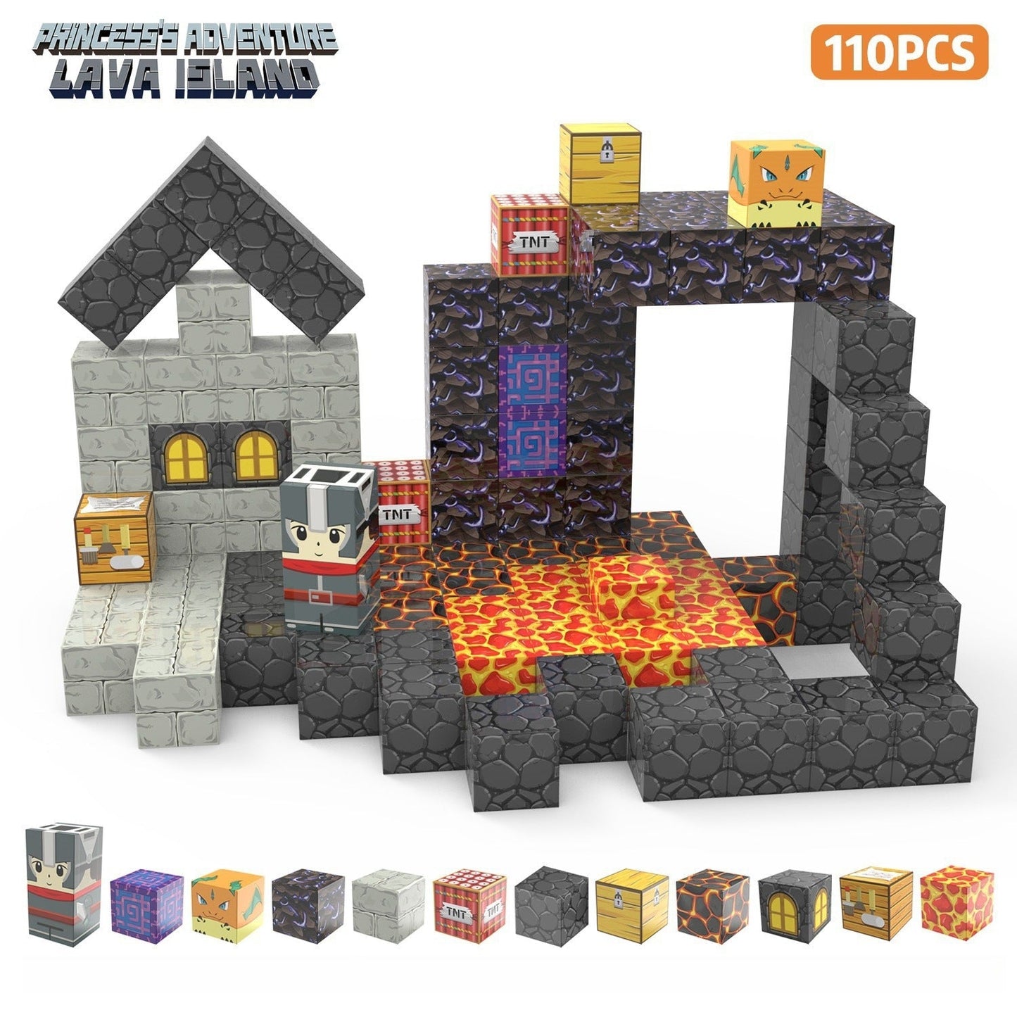PIXEL CUBE Magnetice-[Princess Knight]110PCS