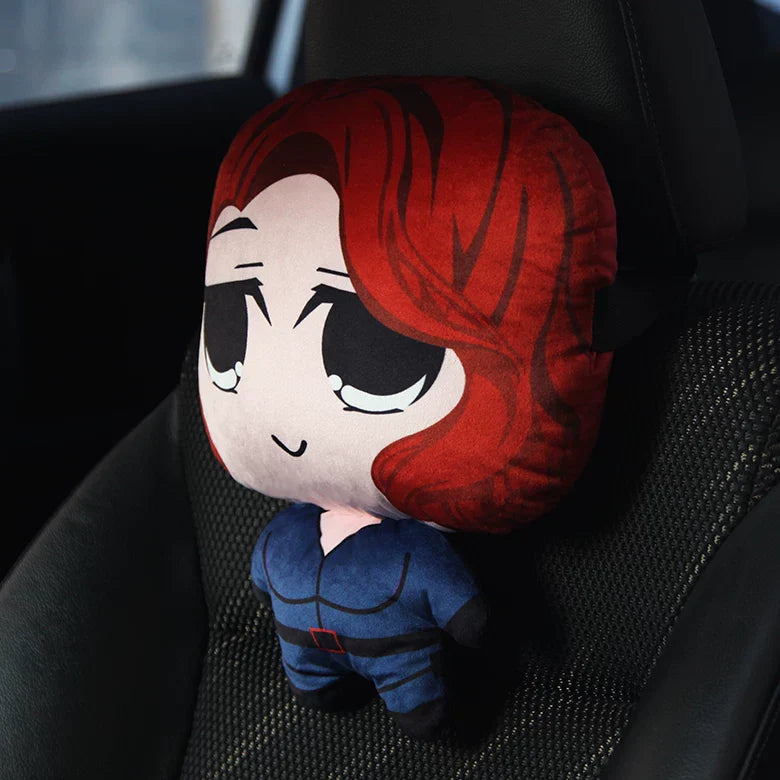 Car Headrest & Waist Support- Cute Cartoon Character Styling