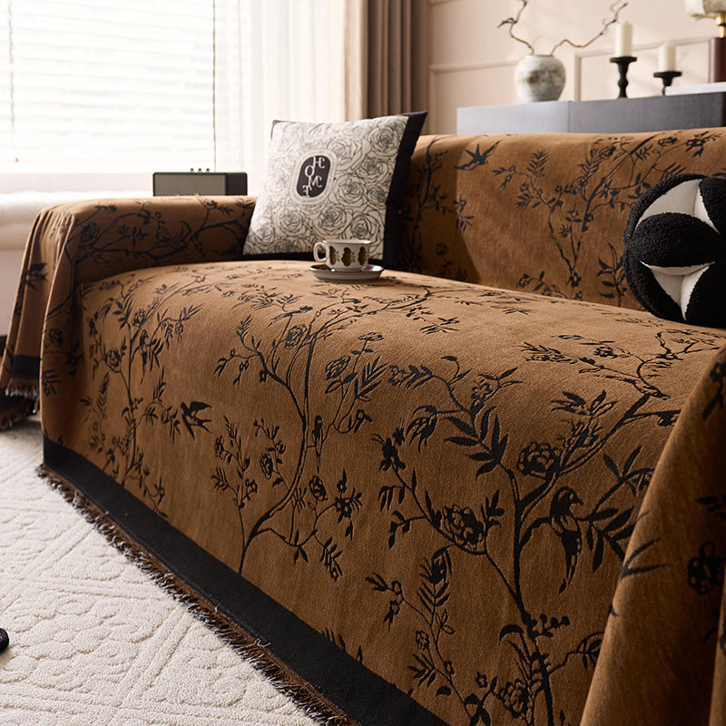 Home Decor Blanket-Swallow Shadow - Coffee