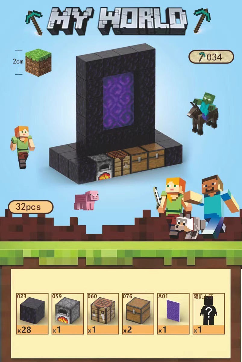 PIXEL CUBE Magnetic- [Portal] 32pcs+1dolls