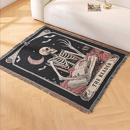 Home Decor Tapestry-Zen Meditation with Skeleton