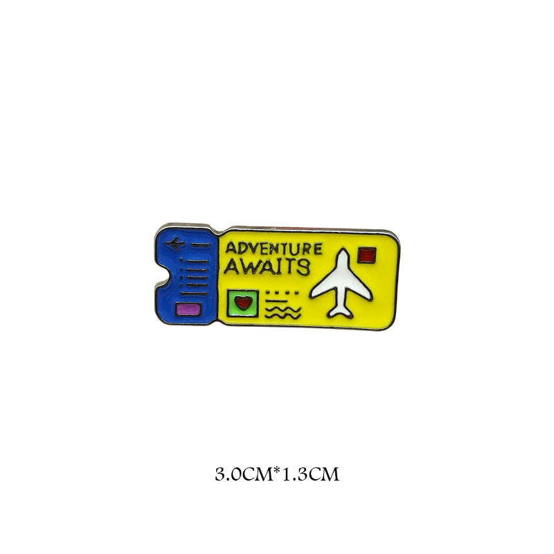 Air Ticket Travel Enamel Pin for Backpacks  by CAVE