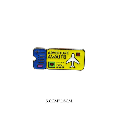 Air Ticket Travel Enamel Pin for Backpacks  by CAVE