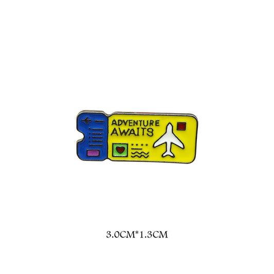 Air Ticket Travel Enamel Pin for Backpacks  by CAVE