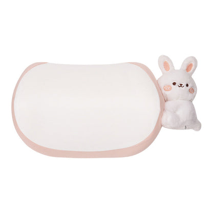 Ice Silk Car Headrest / Waist Set - Cartoon