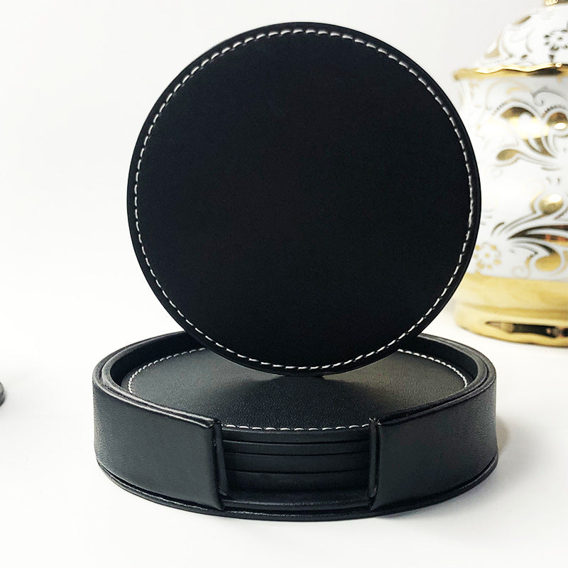 PU leather teacup mat - heat insulation and anti-scalding (round/square)