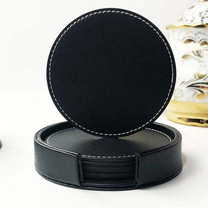 PU leather teacup mat - heat insulation and anti-scalding (round/square)