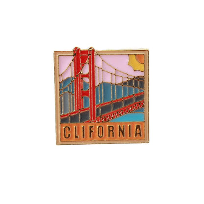 Golden Gate Book Travel Enamel Pin for Backpacks   by CAVE