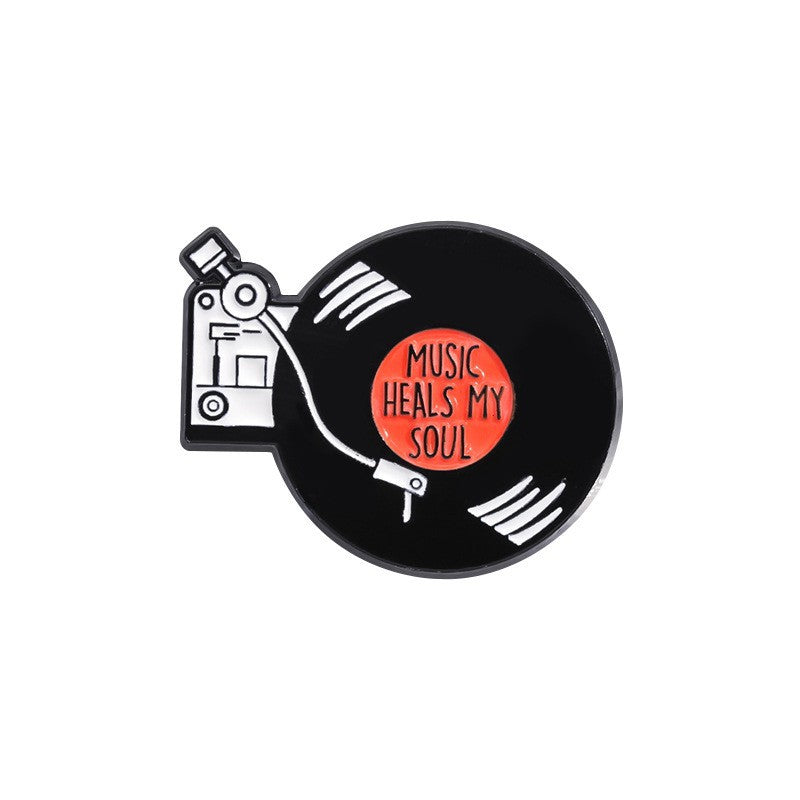 Record Travel Enamel Pin for Backpacks  by CAVE