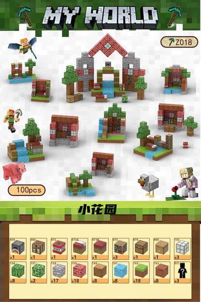PIXEL CUBE Magnetic-[Small Garden]-100pcs + 4 Dolls