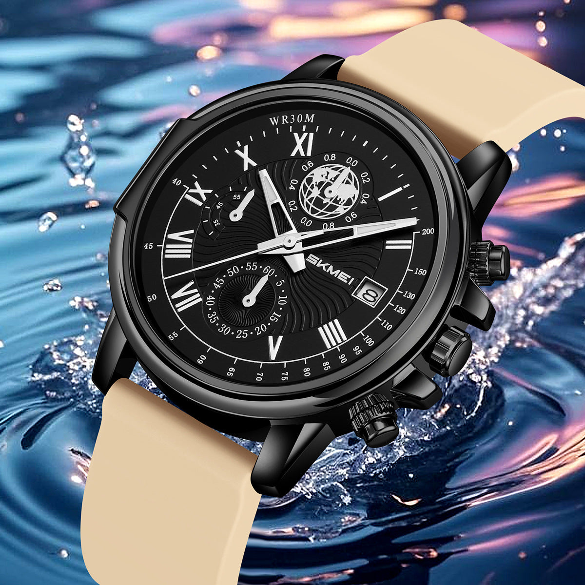 SKMEI-Fashion Business Men's Waterproof Quartz Watch-2468