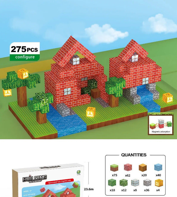 PIXEL CUBE Magnetice- [Amazon Forest] 275pcs