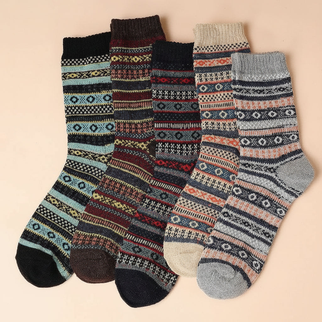 5 Pairs Pack- cotton socks package (mixed color pre-pack)