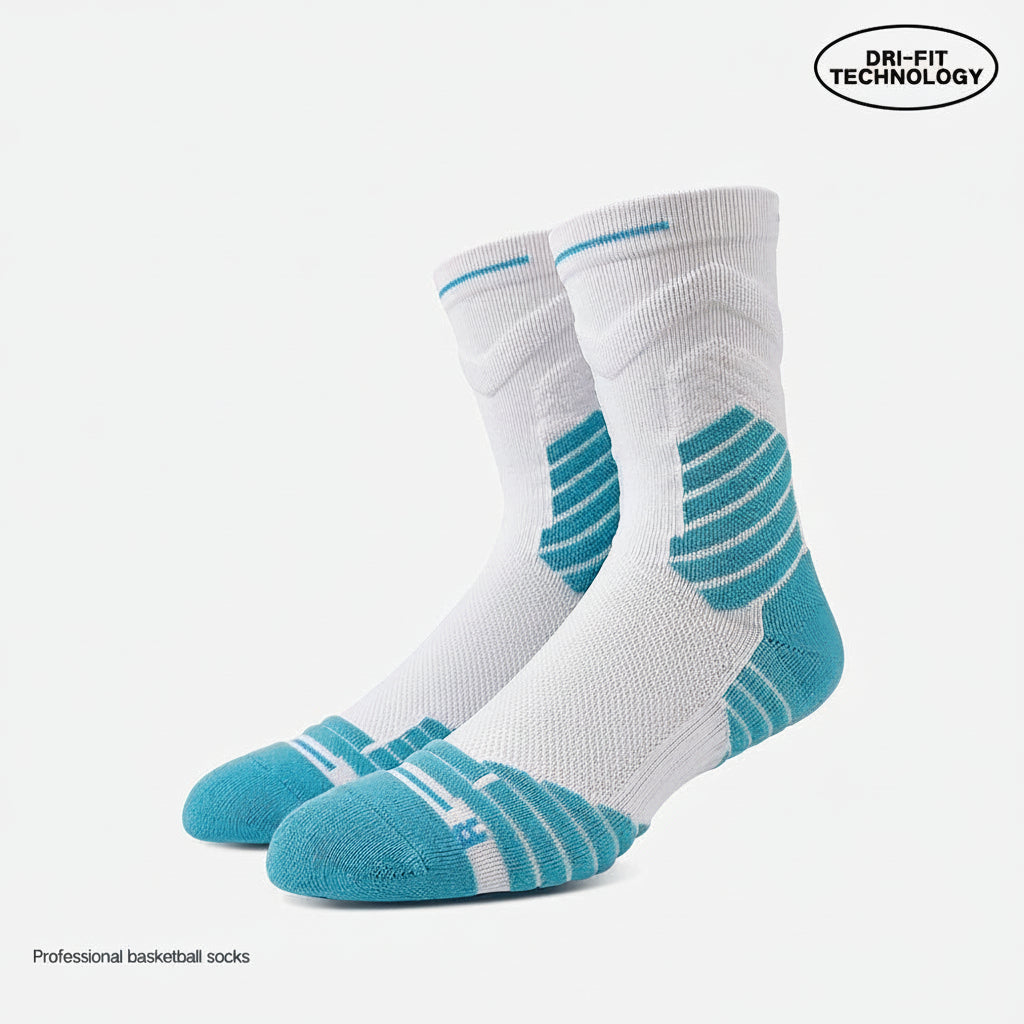 5 Pairs Pack-Men's Sweat Towel Bottom Sports Stockings.