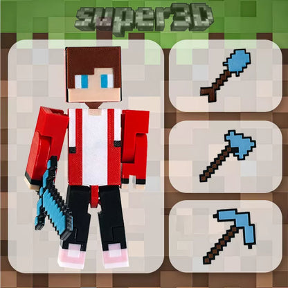 Pixel Worlds-J.J. Maggie Movable Model（13cm）