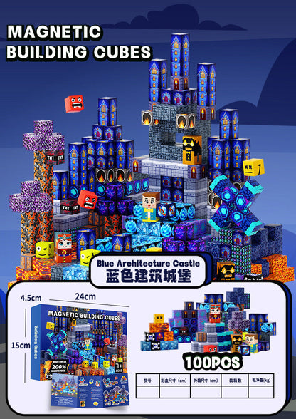 PIXEL CUBE Magnetice-[Blue Castle]-100PCS