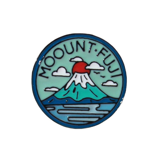 Fuji Island Travel Enamel Pin for Backpacks  by CAVE