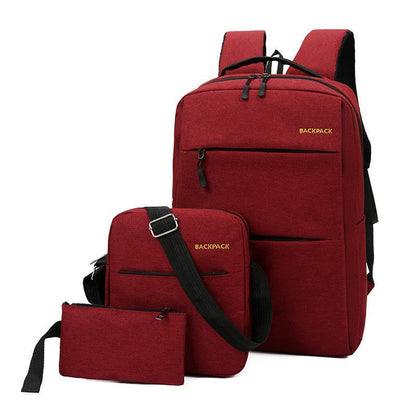 Business Computer Bag - Three-piece Backpack with USB