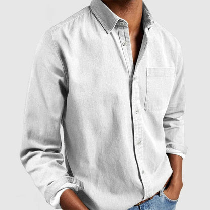 Men's Shirt - Long Sleeve Lapel