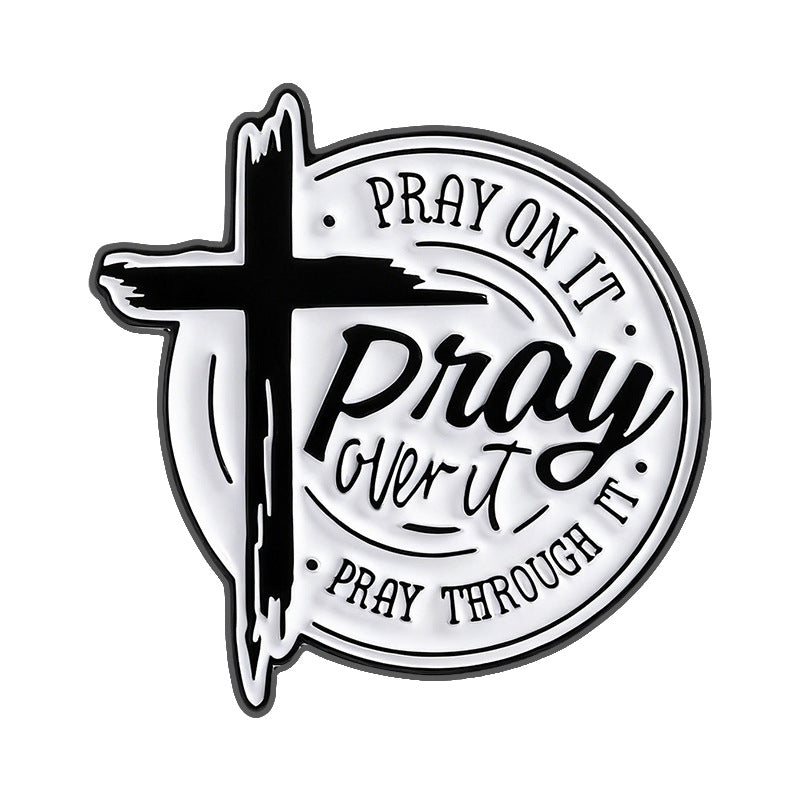 Cross Travel Enamel Pin for Backpacks  by CAVE