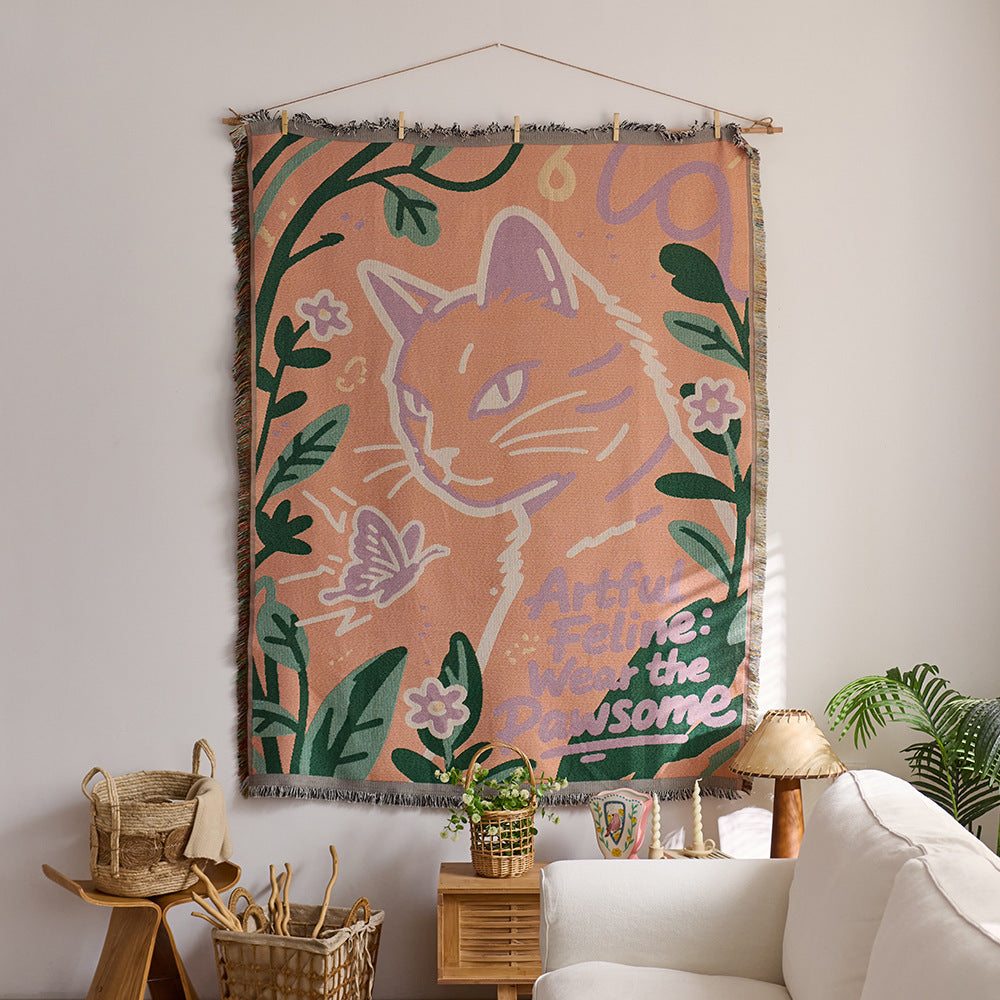 Home Decor Tapestry-Glamour Cat