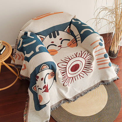 Home Decor Blanket-Lucky Cat