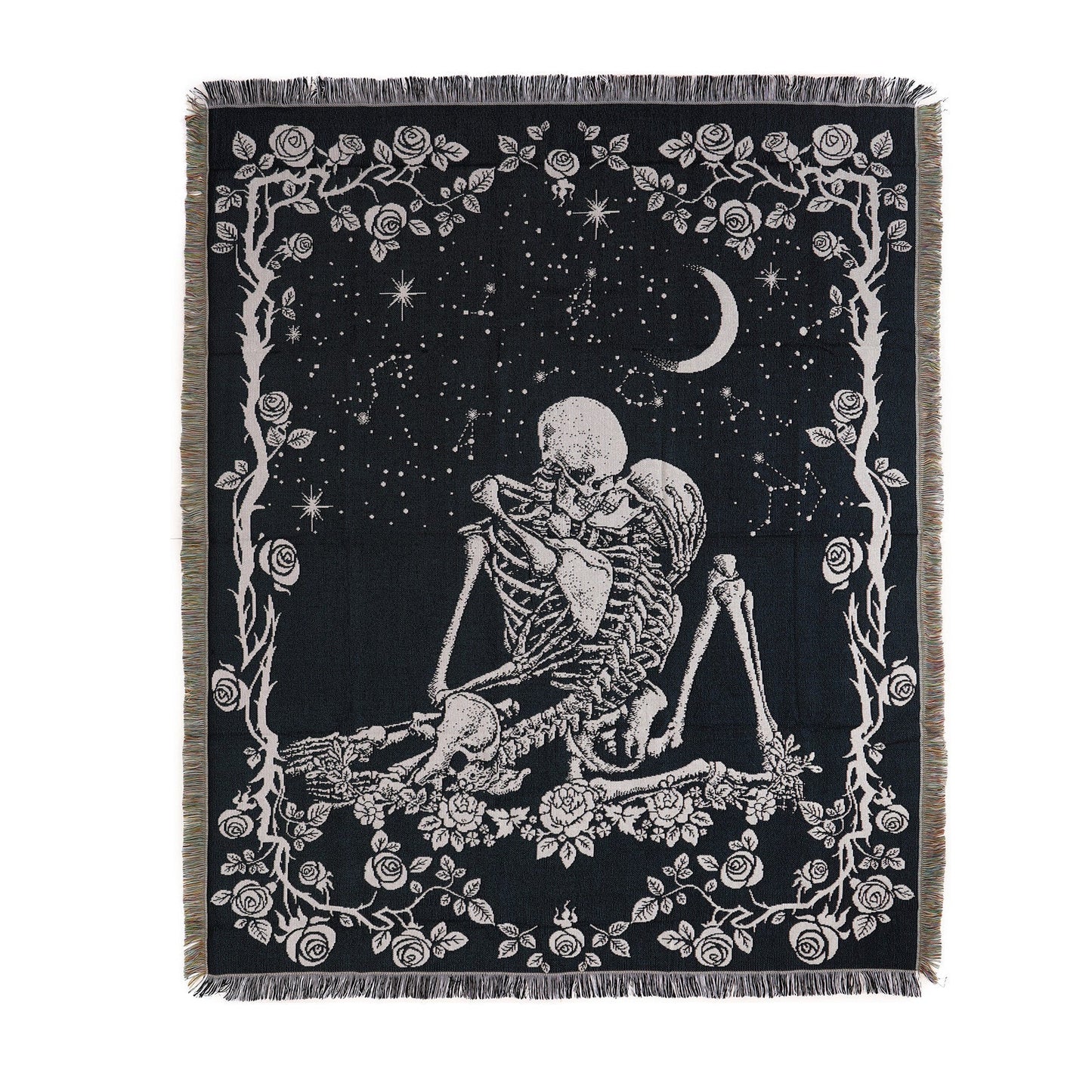Home Decor Tapestry-Skeleton Lovers Moon Tapestry