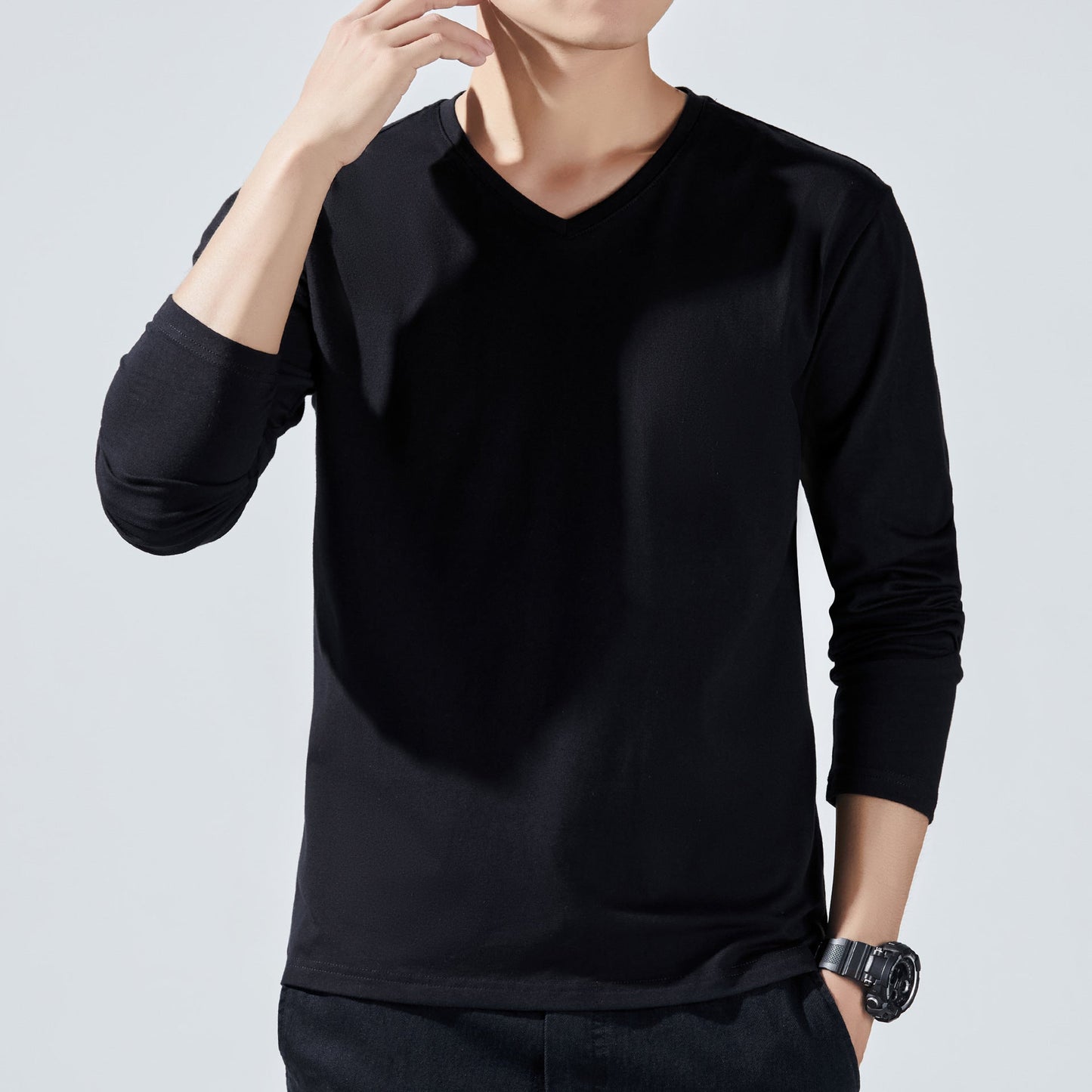 Men's Long Sleeves - V Neck