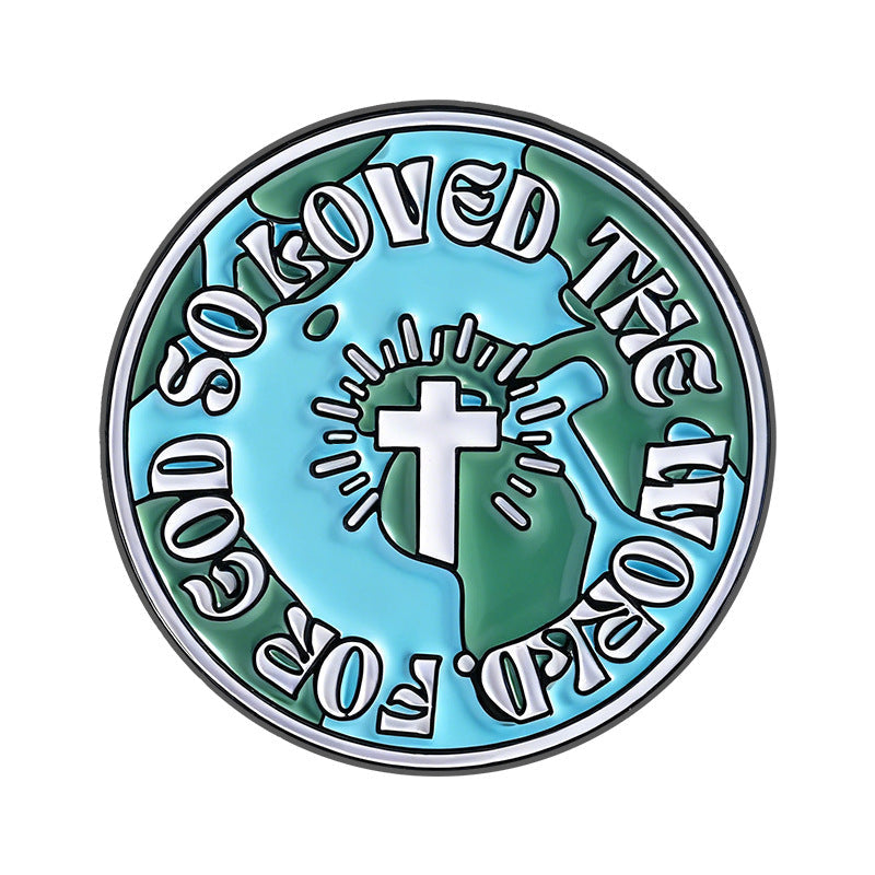 Cross Travel Enamel Pin for Backpacks  by CAVE