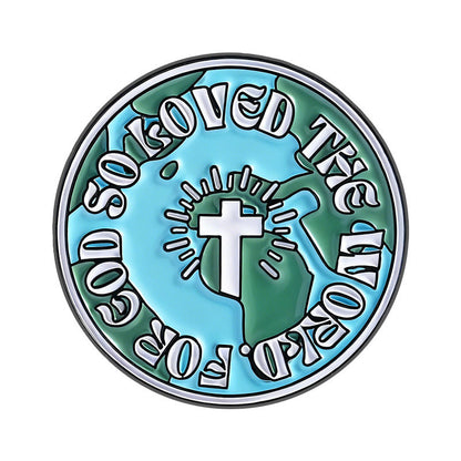 Cross Travel Enamel Pin for Backpacks  by CAVE