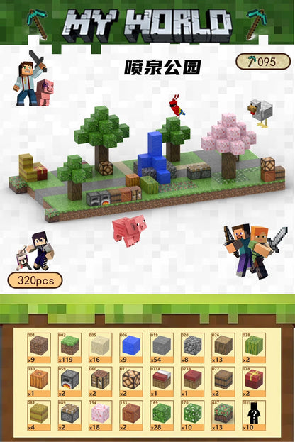 PIXEL CUBE Magnetic- [Fountain Park] 320pcs + 10 dolls