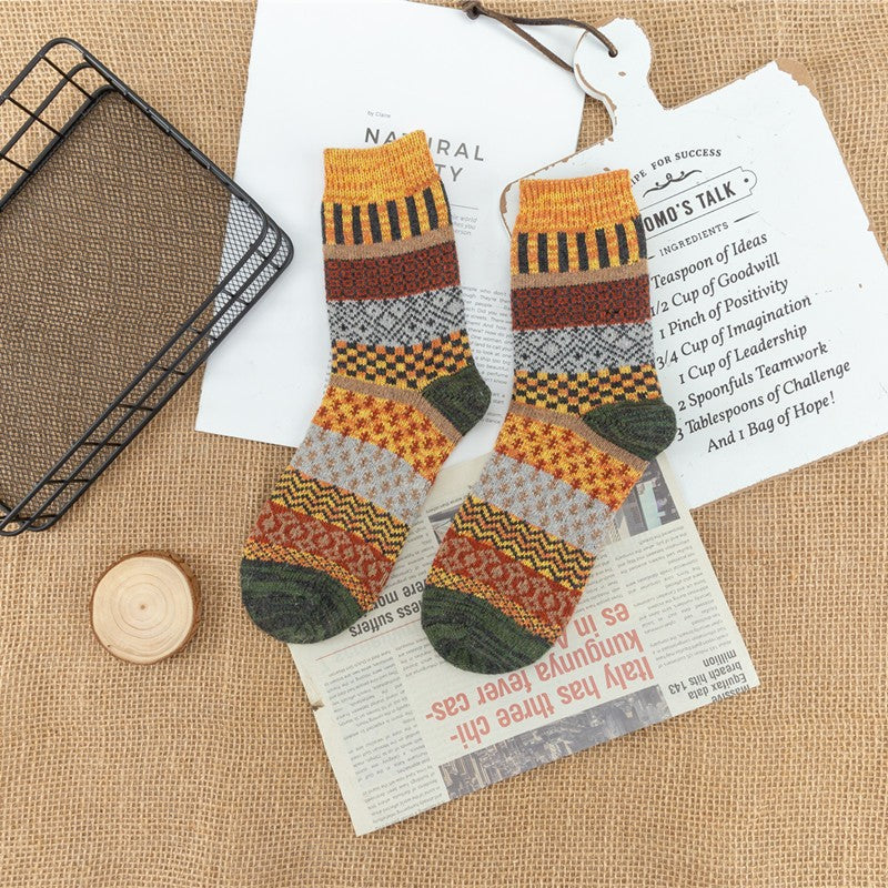 Autumn and winter men's thickened wool socks