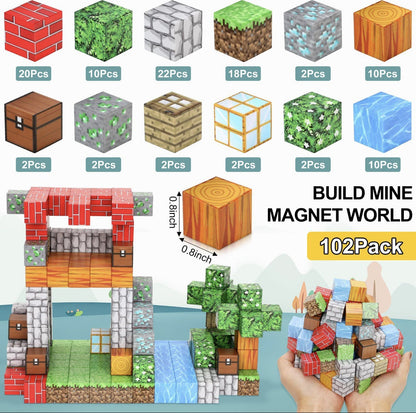 PIXEL CUBE Magnetice- [Original Forest] 102pcs