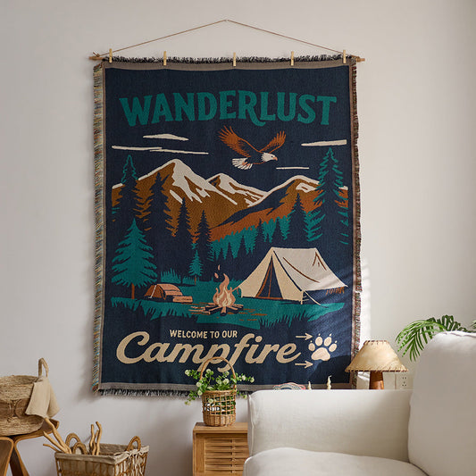 Home Decor Tapestry- Camping Night