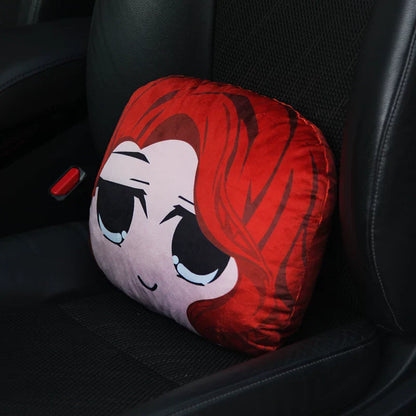 Car Headrest & Waist Support- Cute Cartoon Character Styling