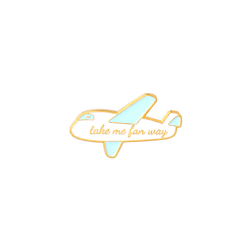 Jet Travel Enamel Pin for Backpacks  by CAVE