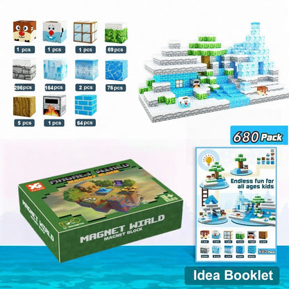 PIXEL CUBE Magnetice- [Amazon Ice and Snow] 680pcs