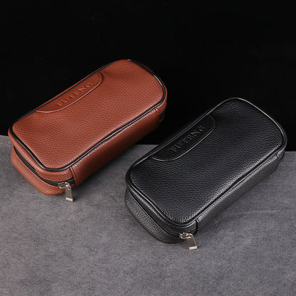 PU Leather - Large Capacity Pipe Bag(19*9.5*5.5 cm)