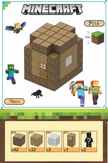 PIXEL CUBE Magnetic- [House] 78pcs+2dolls