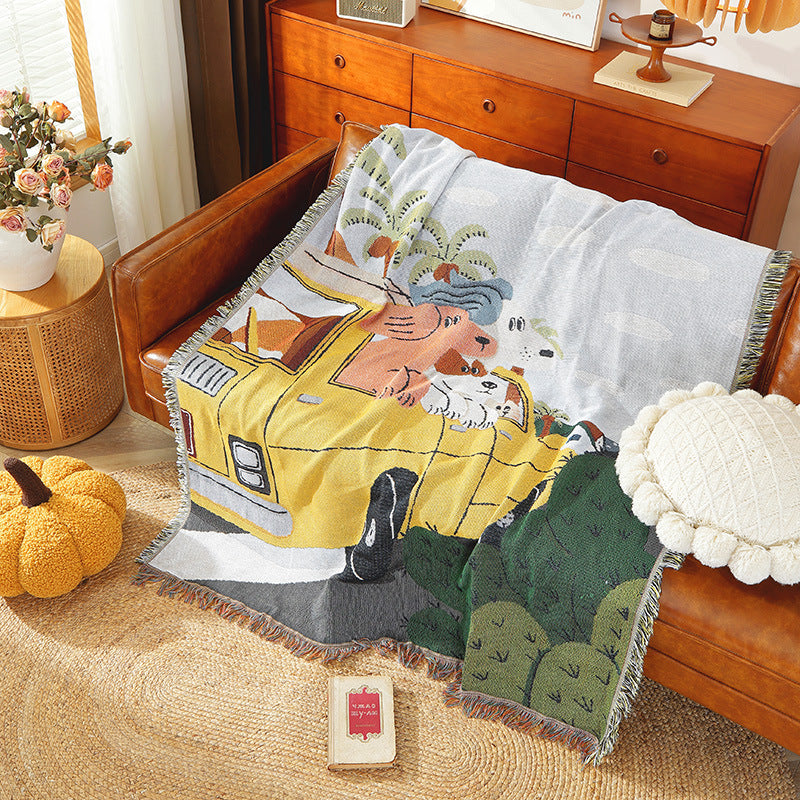 Home Decor Tapestry-Dog Car