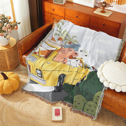 Home Decor Tapestry-Dog Car